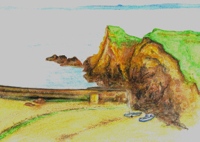 Cove - Pencil/Watercolour